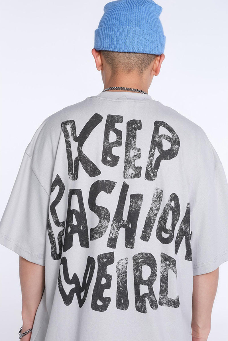 SAINT MICHAEL KEEP FASHINON letter print T-Shirts