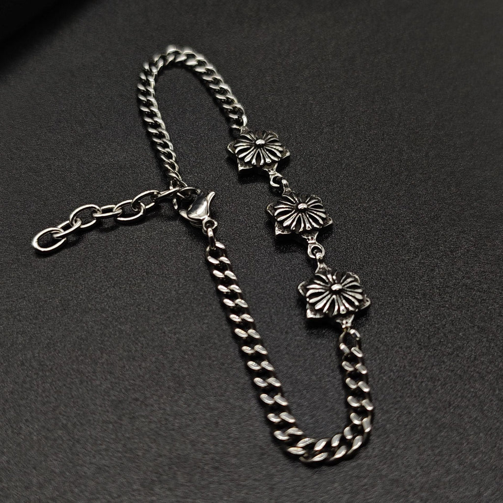 Chrome Hearts versatile 3 flower ball bracelet