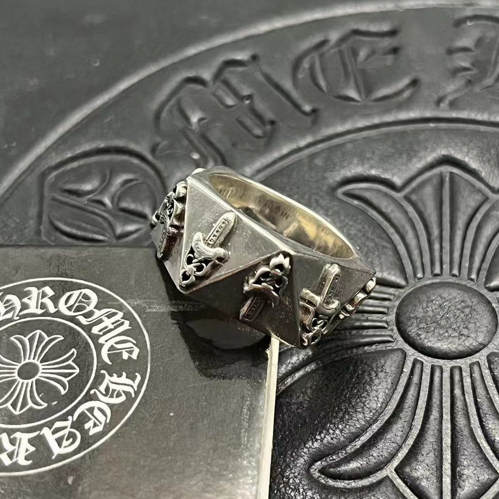 chrome hearts 925 silver retro ring