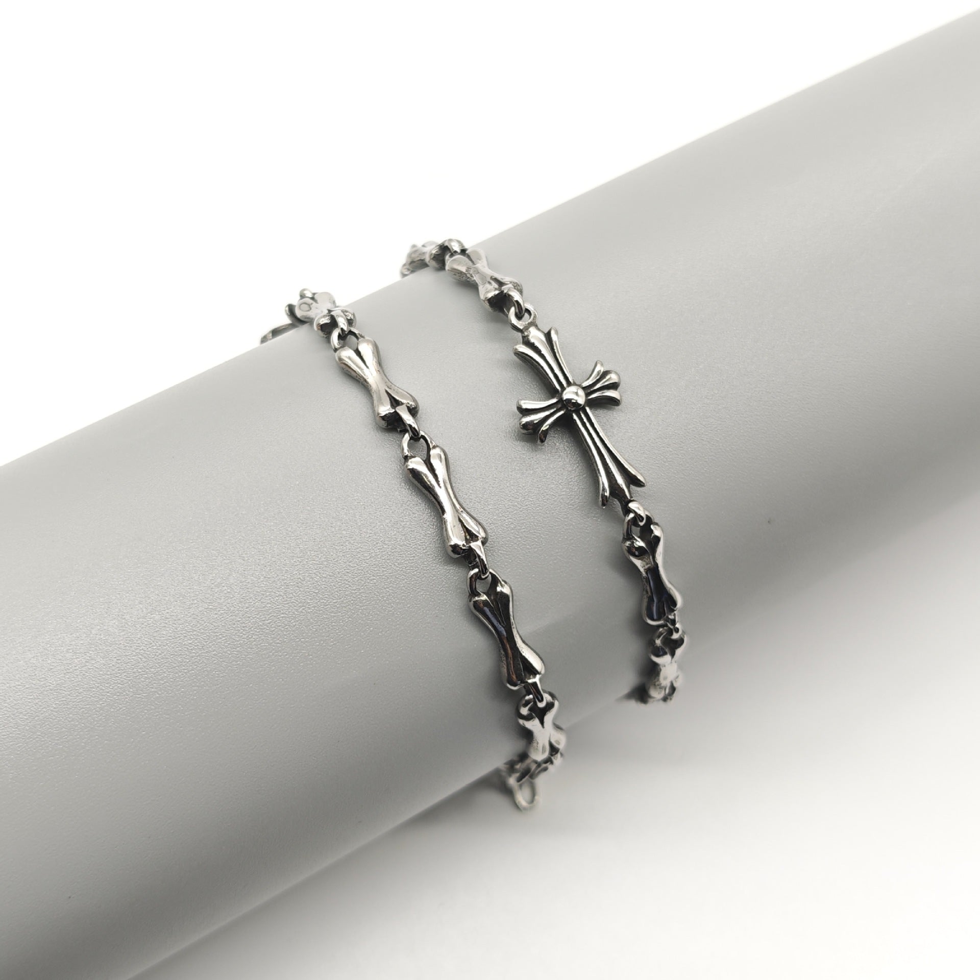 Chrome Hearts cross full bone bracelet