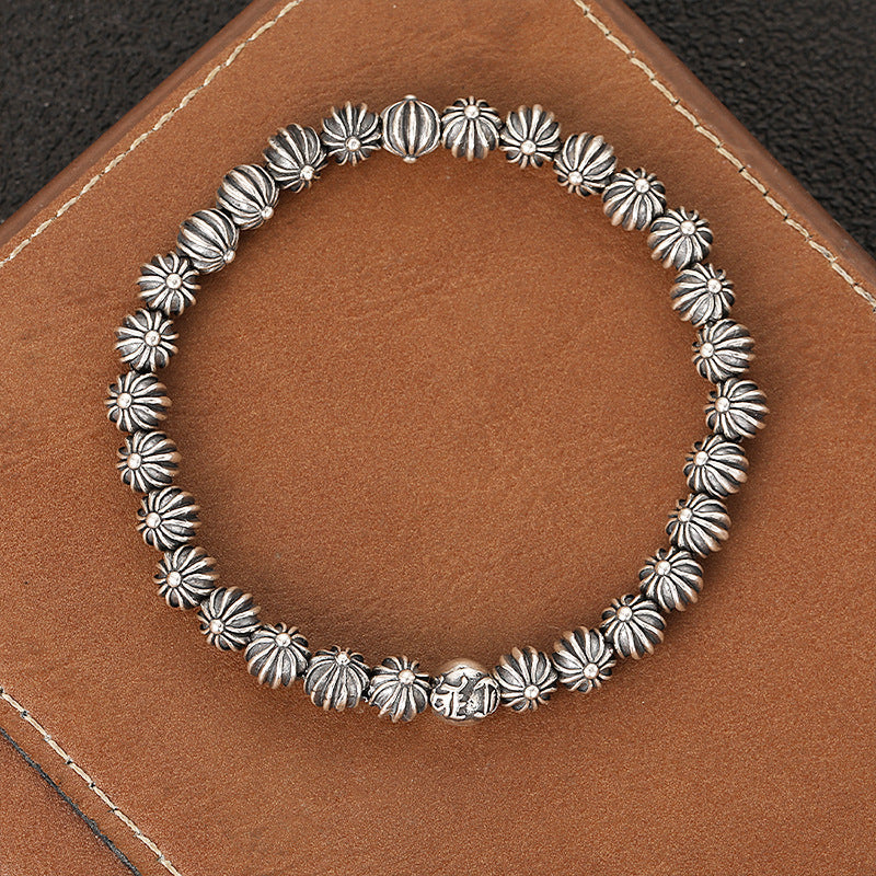 Chrome Hearts Cross Ball Flower Ball Bracelet