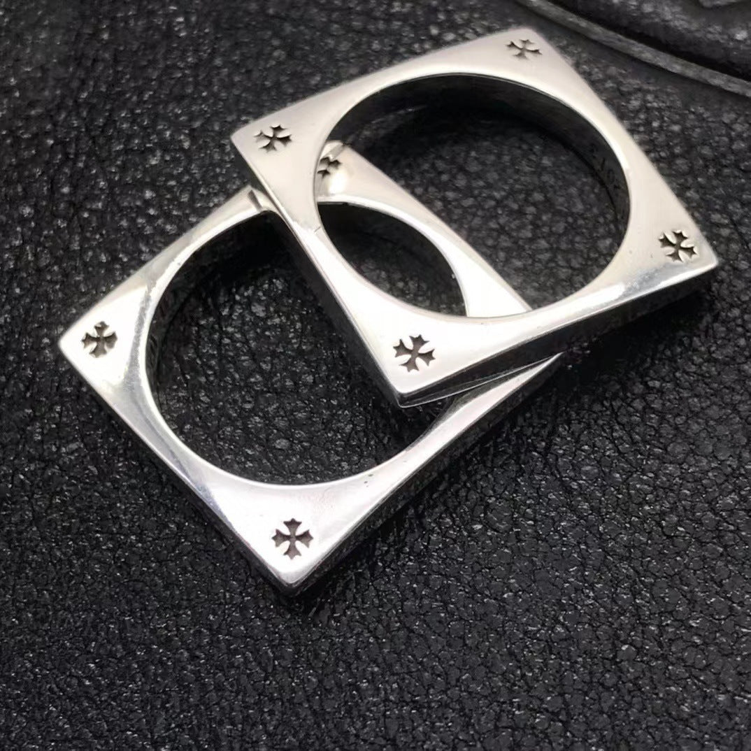 Chrome Hearts square cross ring