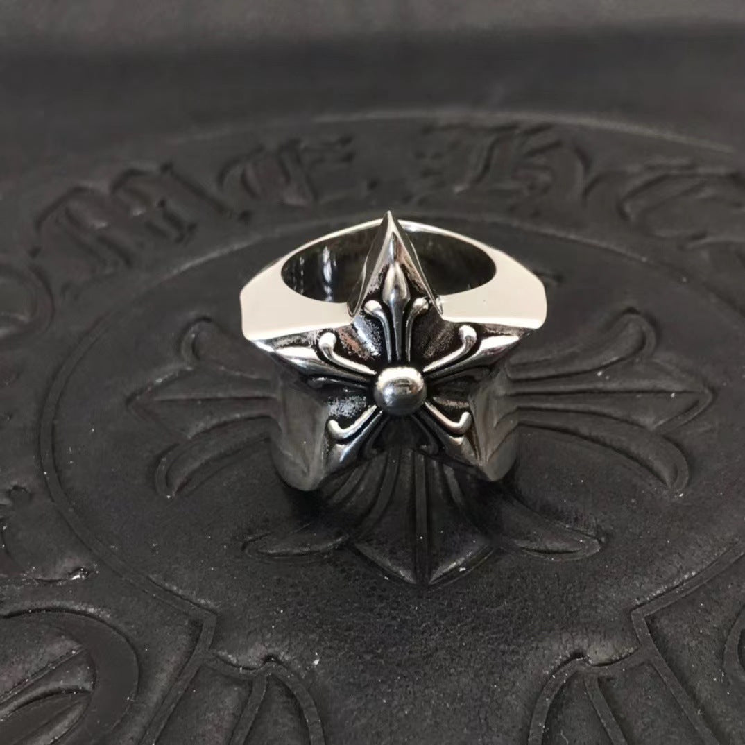 chrome hearts 925 silver retro ring